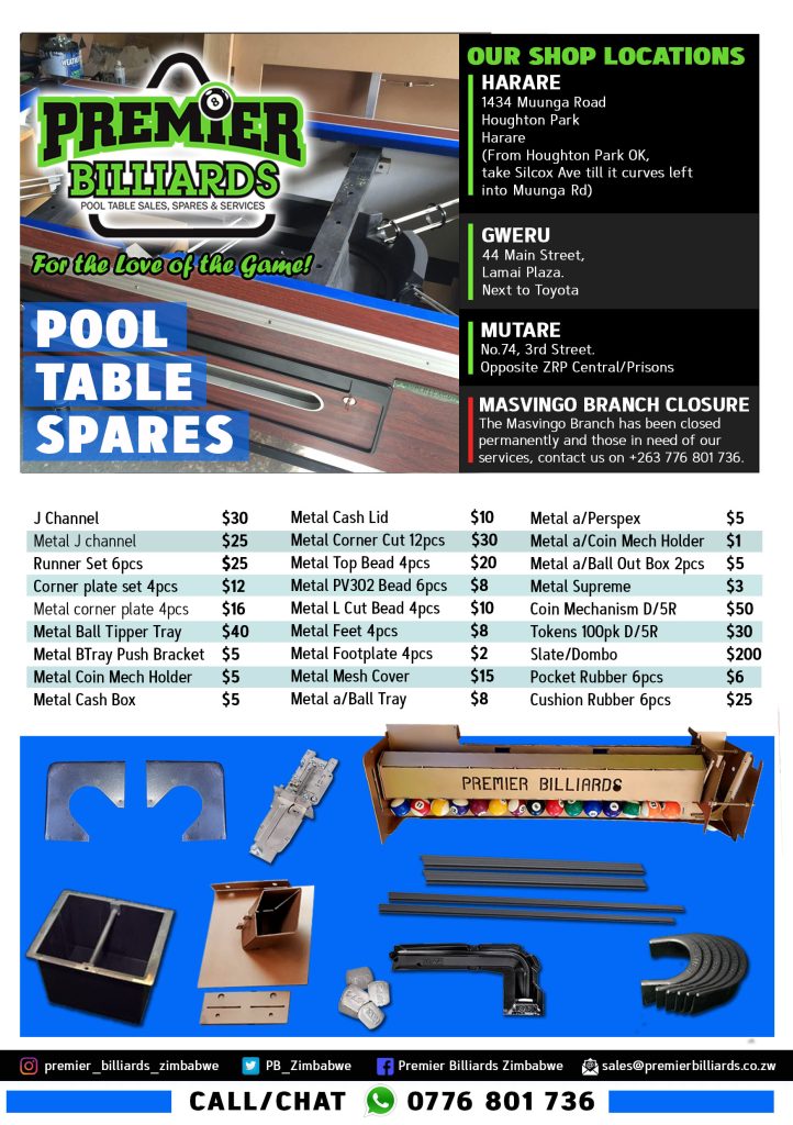 Pool Table Spares